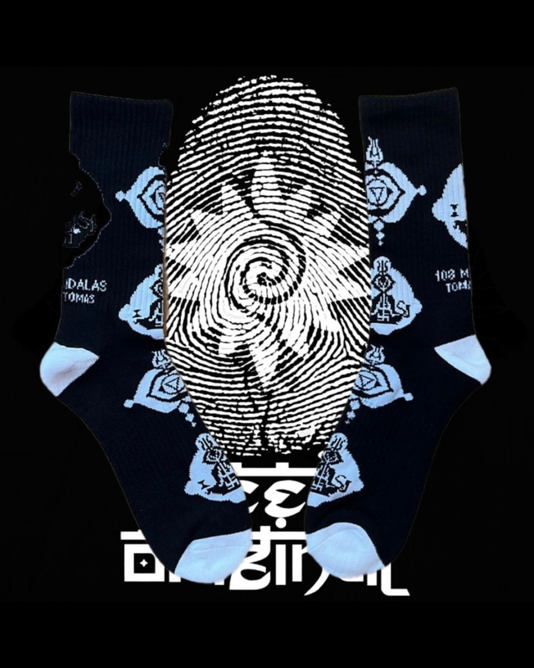 コピーNEEDORIGINAL ニードオリジナル 108 MANDALAS TOMS TOMAS socks (BLACK)