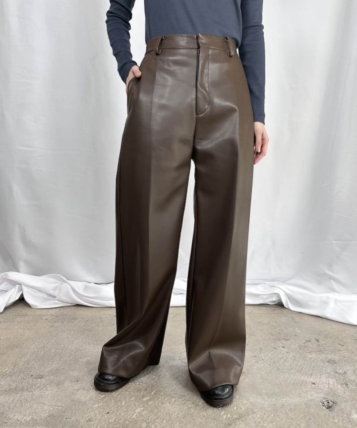 GVGV ジーヴィージーヴィー LEATHER CREASE PANTS 