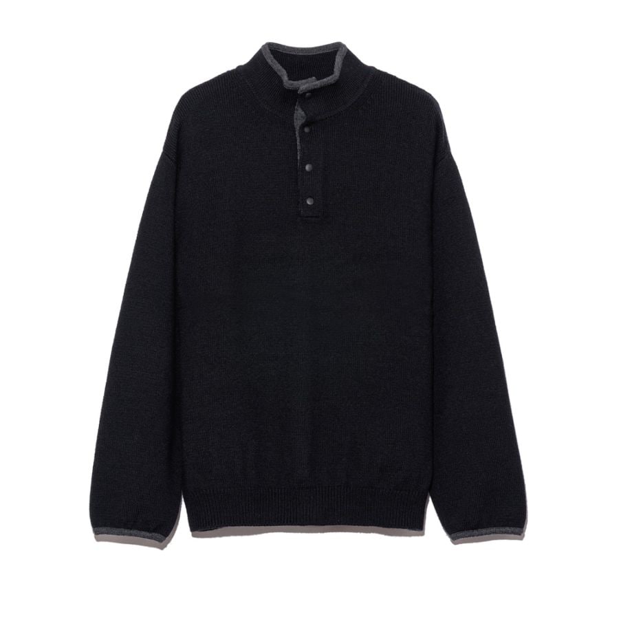 UNUSED アンユーズド 25AW US2517 5G Wool pullover knit (BLACK)