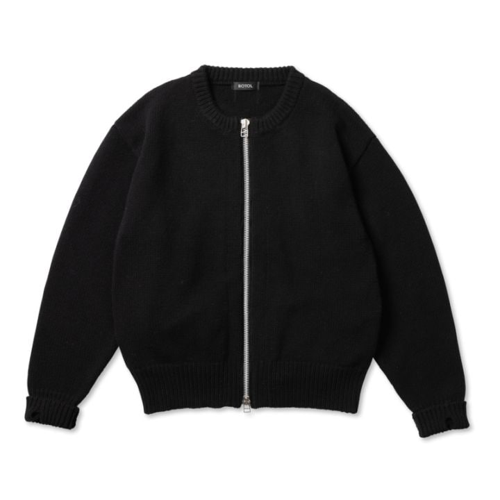 ROTOL ロトル  WOOL CASHMERE ZIP KNIT SWEATER