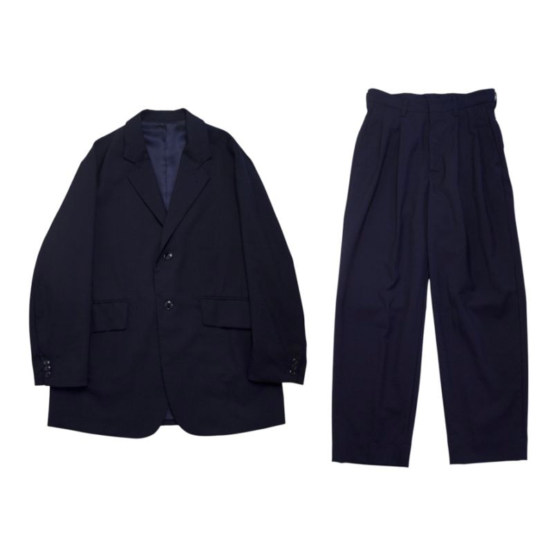 URU ウル WOOL TROPICAL JACKET&2 TUCK PANTS SET-UP SUIT (USED)