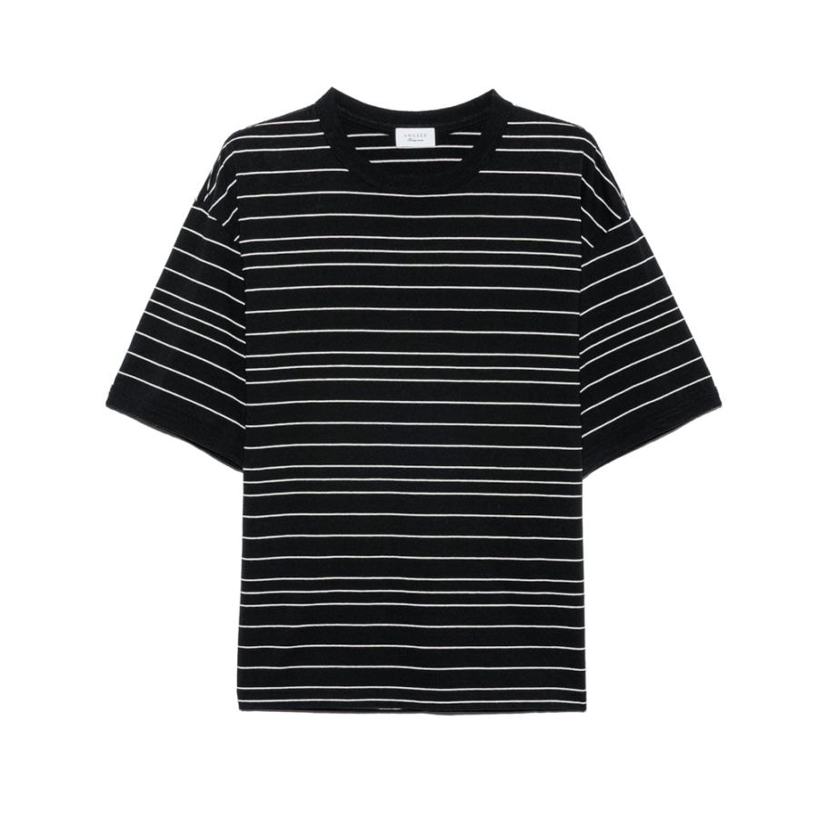 UNUSED アンユーズド 26SS US2543 Border short sleeve T-shirt (BLACK)