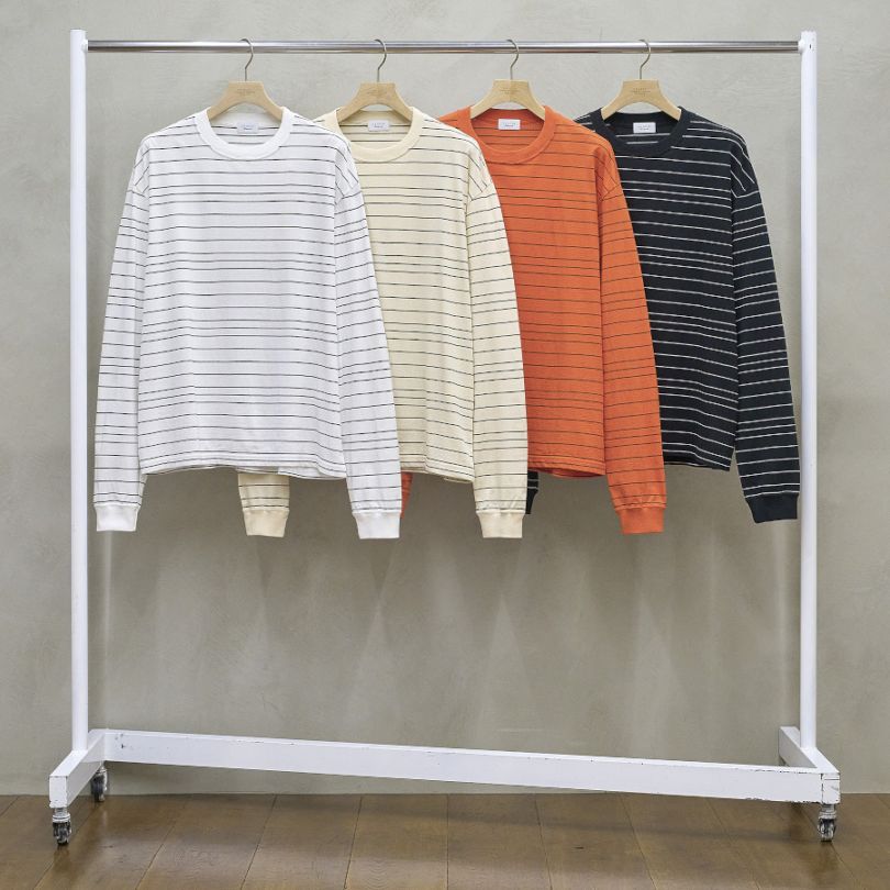 UNUSED アンユーズド 26SS【予約商品】2月中旬入荷予定 US2544 Border long sleeve T-shirt