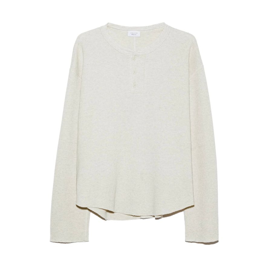 UNUSED アンユーズド 26SS US2536 Long-sleeve henry neck waffle T-shirt