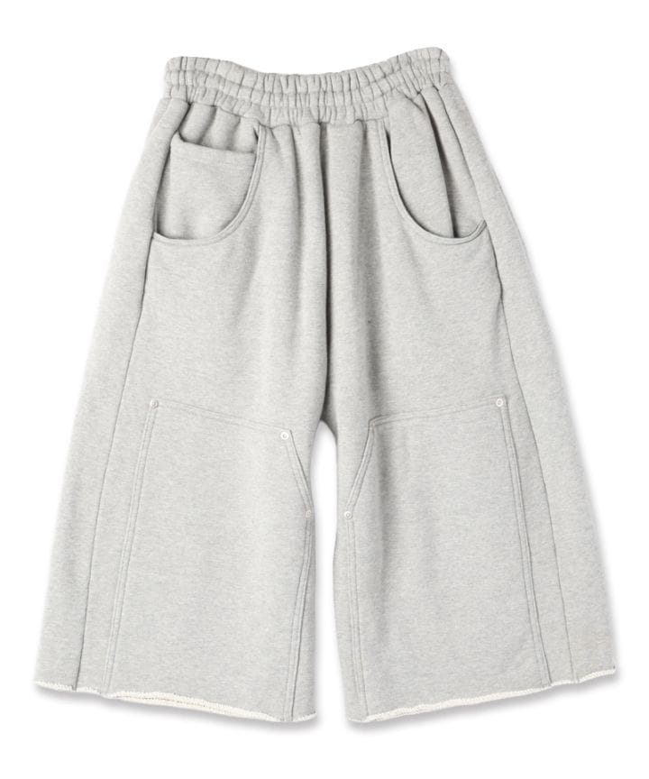 JIEDA ジエダ 26SS【予約商品】2月入荷予定 3/4 DOUBLE KNEE SWEAT PANTS (HEATHER GRAY)