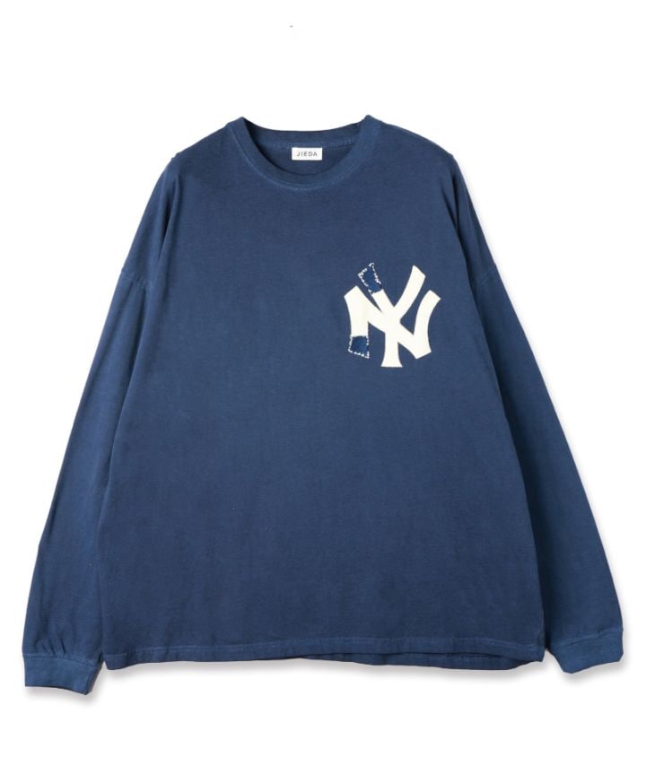 JIEDA ジエダ 26SS【予約商品】1月入荷予定 PIGMENT NOT YOUR TEAM L/S TEE (FADE NAVY)