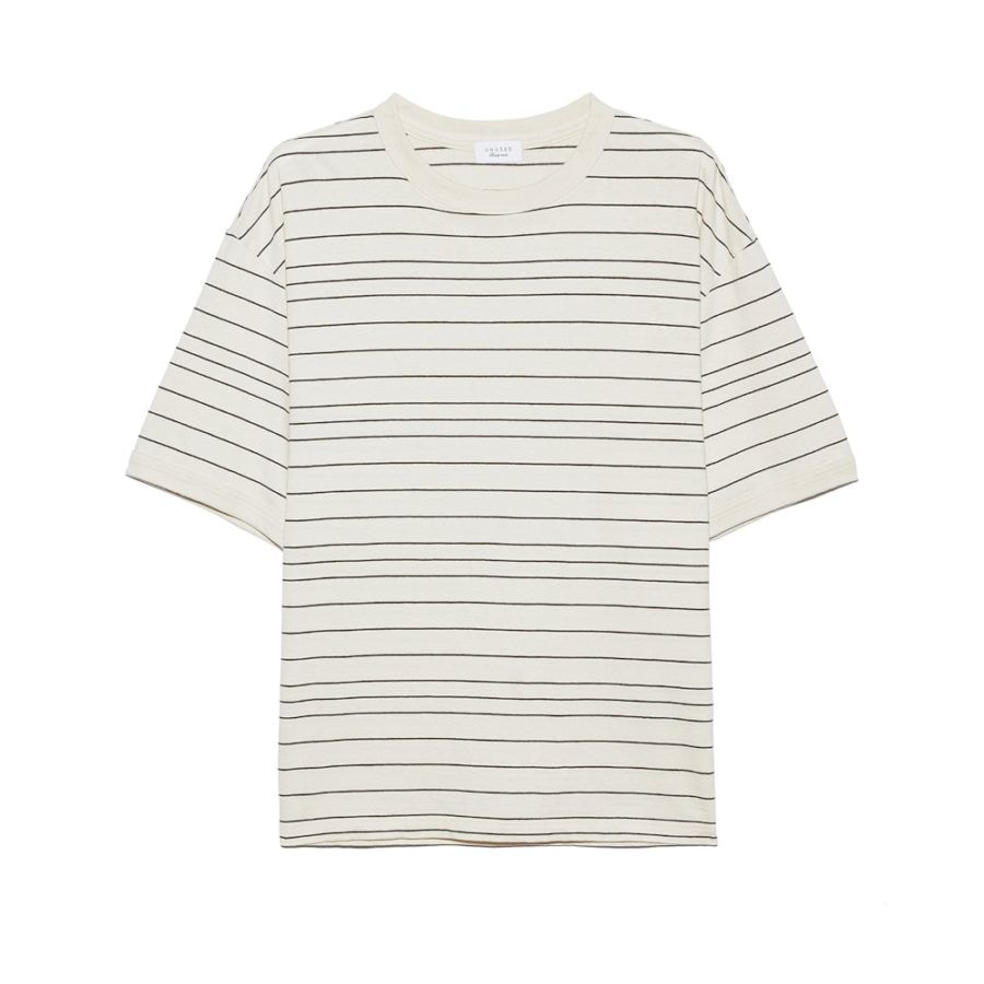 UNUSED アンユーズド 26SS US2543 Border short sleeve T-shirt (ECRU)