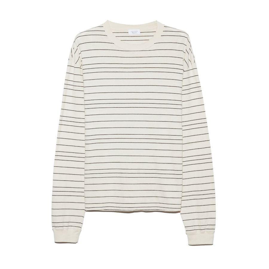 UNUSED アンユーズド 26SS US2544 Border long sleeve T-shirt (ECRU)