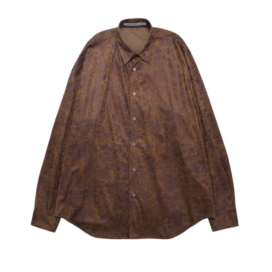 JOHNLAWRENCESULLIVAN ジョンローレンスサリバン CRACKED VEGAN  LEATHER SHIRT (USED)