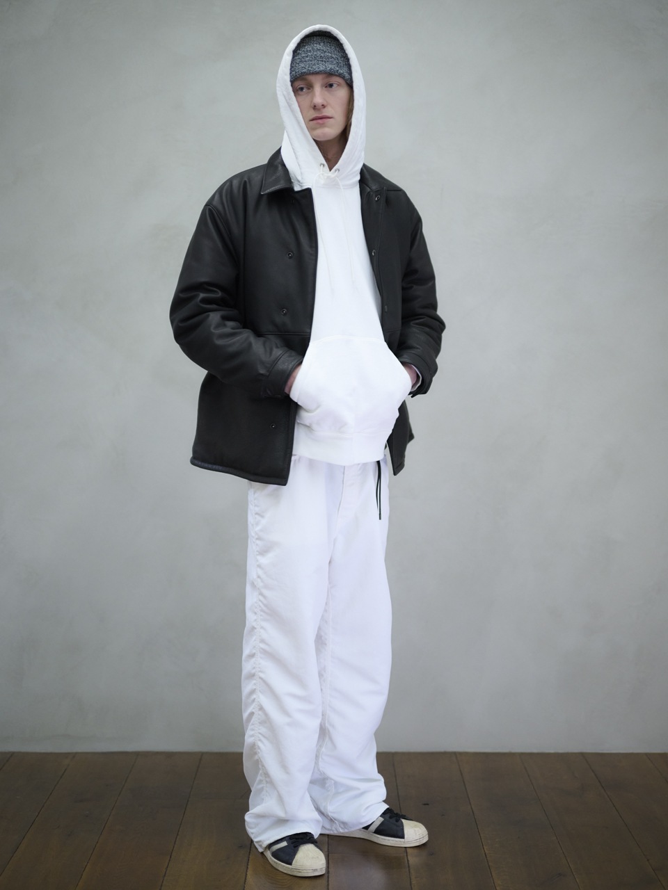 【RE-STOCK】UNUSED アンユーズド 25AW UH0472 Beanie (BLACK×WHITE)