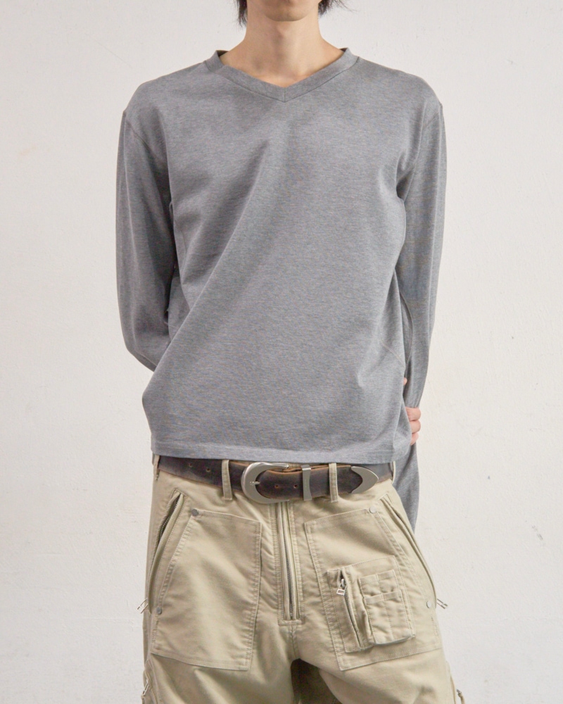 NVRFRGT ネヴァーフォーゲット 26SS PANELLED V-NECK LONG SLEEVE T