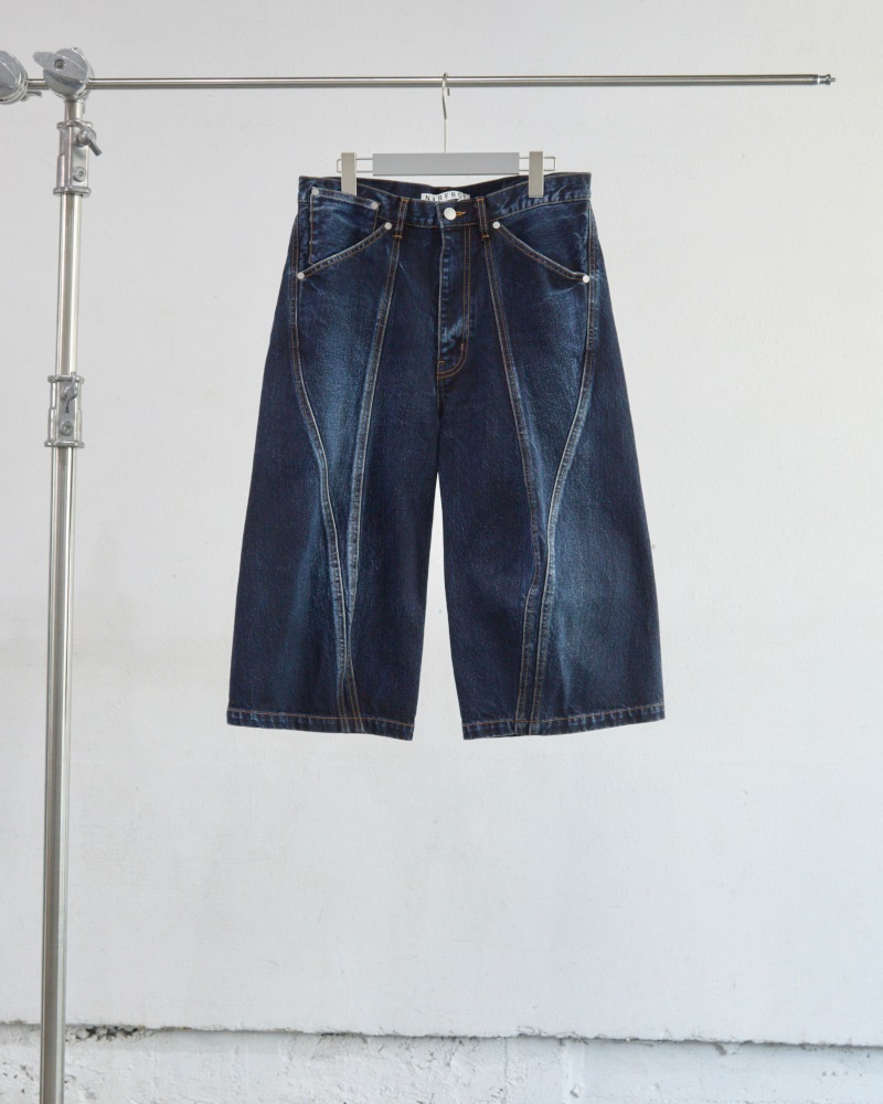 NVRFRGT ネヴァーフォーゲット 26SS【予約商品】2月入荷予定 3D TWISTED JORTS (DARK FADED INDIGO)
