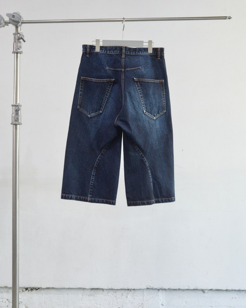 NVRFRGT ネヴァーフォーゲット 26SS【予約商品】2月入荷予定 3D TWISTED JORTS (DARK FADED INDIGO)