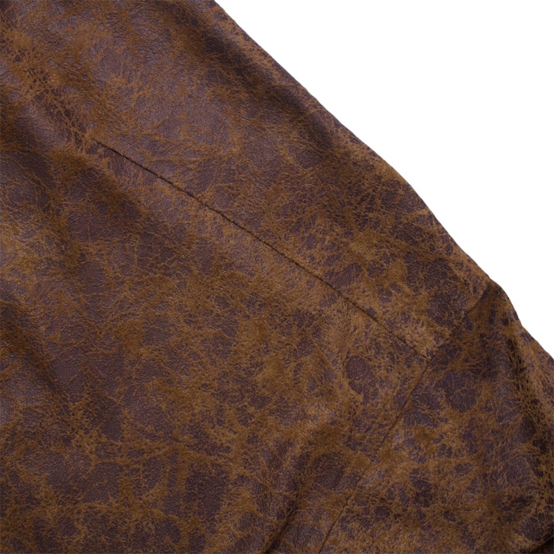 JOHNLAWRENCESULLIVAN ジョンローレンスサリバン CRACKED VEGAN  LEATHER SHIRT (USED)