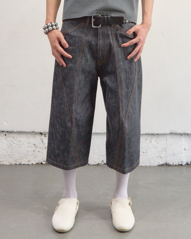 NVRFRGT ネヴァーフォーゲット 26SS 3D TWISTED JORTS (RAW INDIGO)
