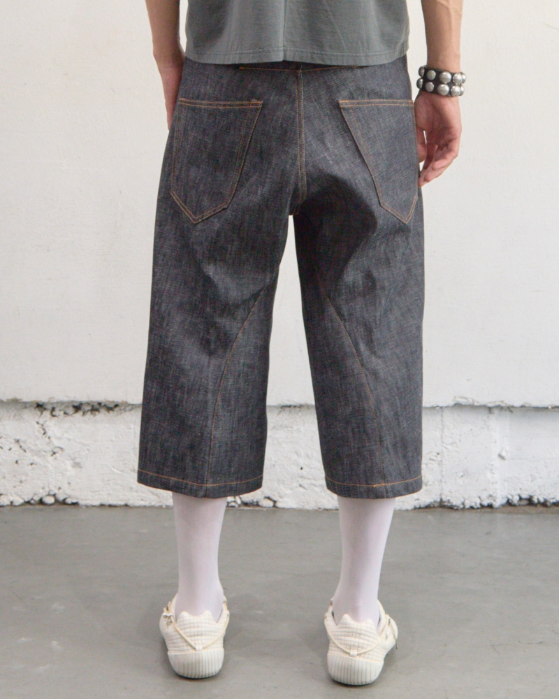 NVRFRGT ネヴァーフォーゲット 26SS 3D TWISTED JORTS (RAW INDIGO