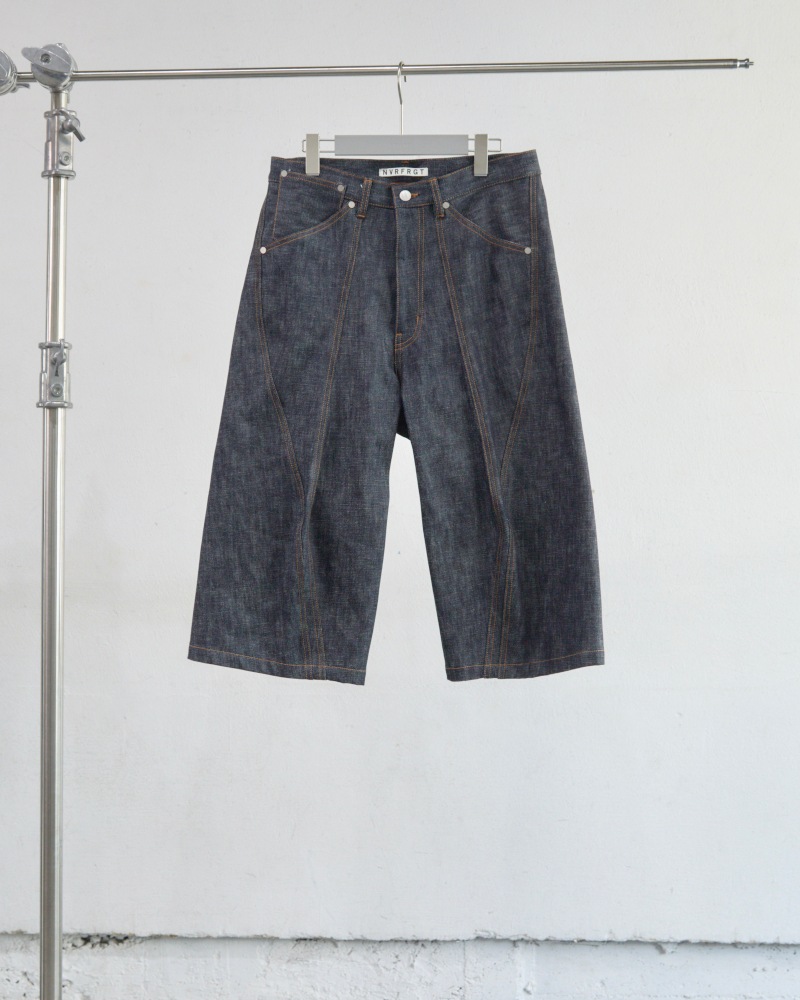 NVRFRGT ネヴァーフォーゲット 26SS 3D TWISTED JORTS (RAW INDIGO)
