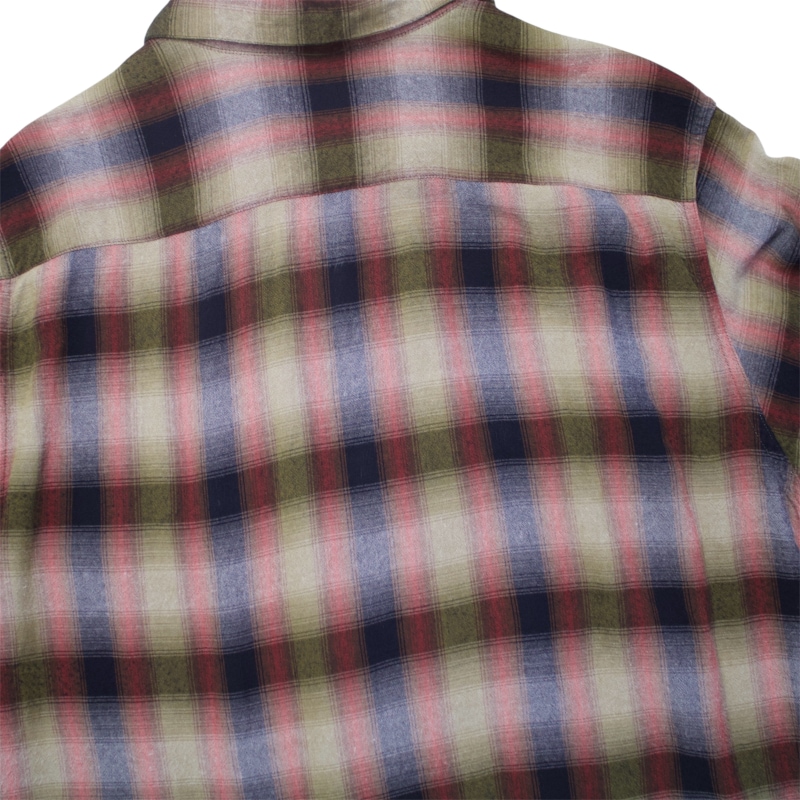 WACKO MARIA ワコマリア  OMBRE CHECK OPEN COLLAR SHIRTS L/S (USED)