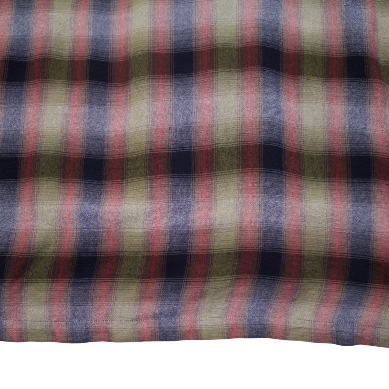 WACKO MARIA ワコマリア  OMBRE CHECK OPEN COLLAR SHIRTS L/S (USED)