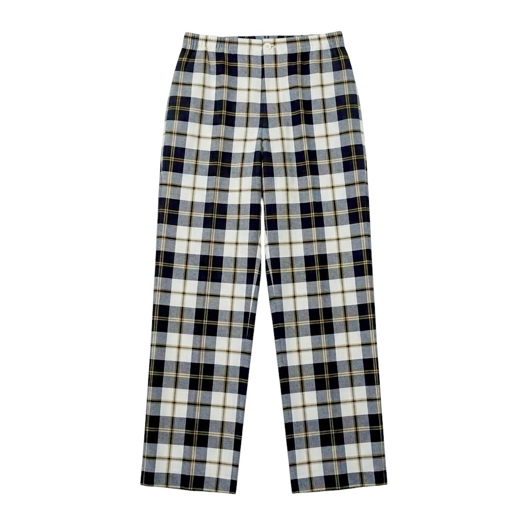 UNUSED アンユーズド 26SS UW1194 Rayon check pants (LIGHT BEIGE TARTAN)