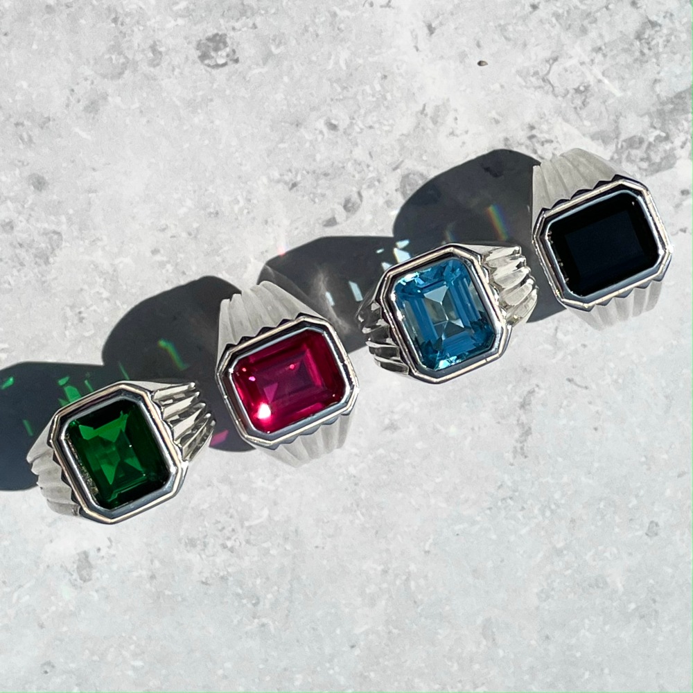 ephemeral エフェメラル Gangster ring (blue topaz)