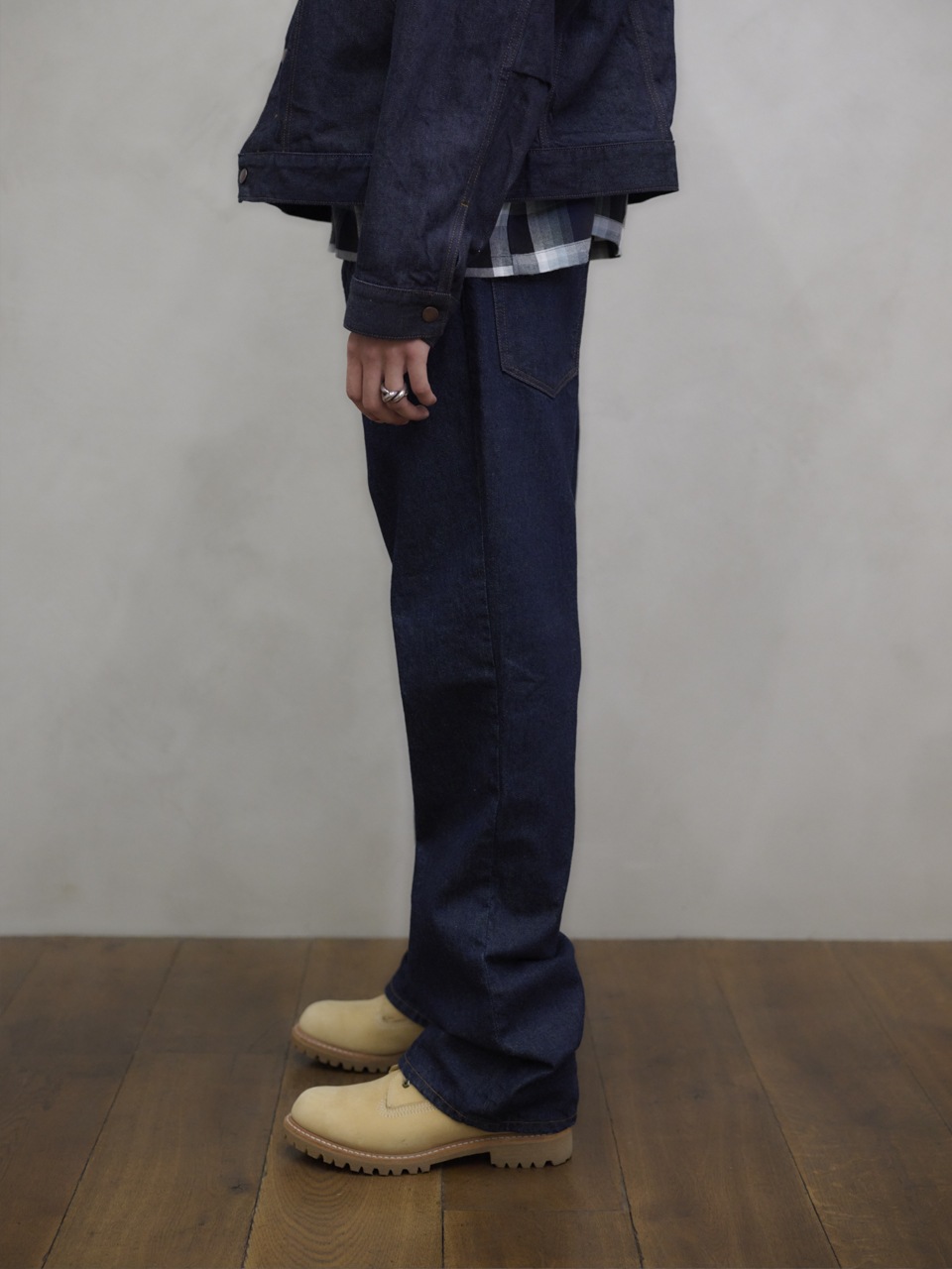 UNUSED アンユーズド 26SS US2563 Short sleeve Rayon check shirt (NAVY OMBRE)