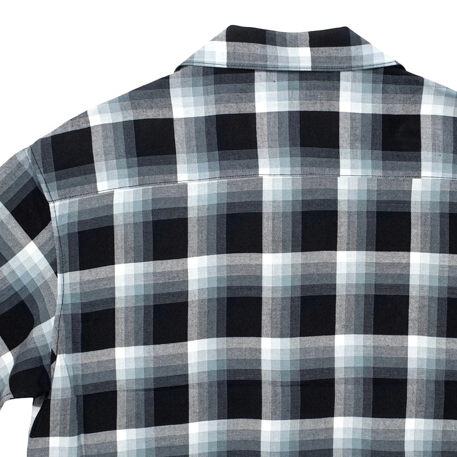 UNUSED アンユーズド 26SS US2563 Short sleeve Rayon check shirt (NAVY OMBRE)
