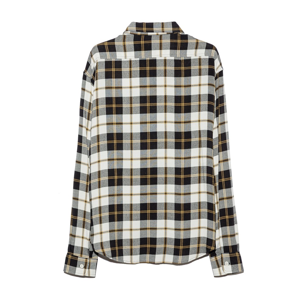 UNUSED アンユーズド 26SS US2562 Long sleeve Rayon check shirt (LIGHT BEIGE TARTAN)
