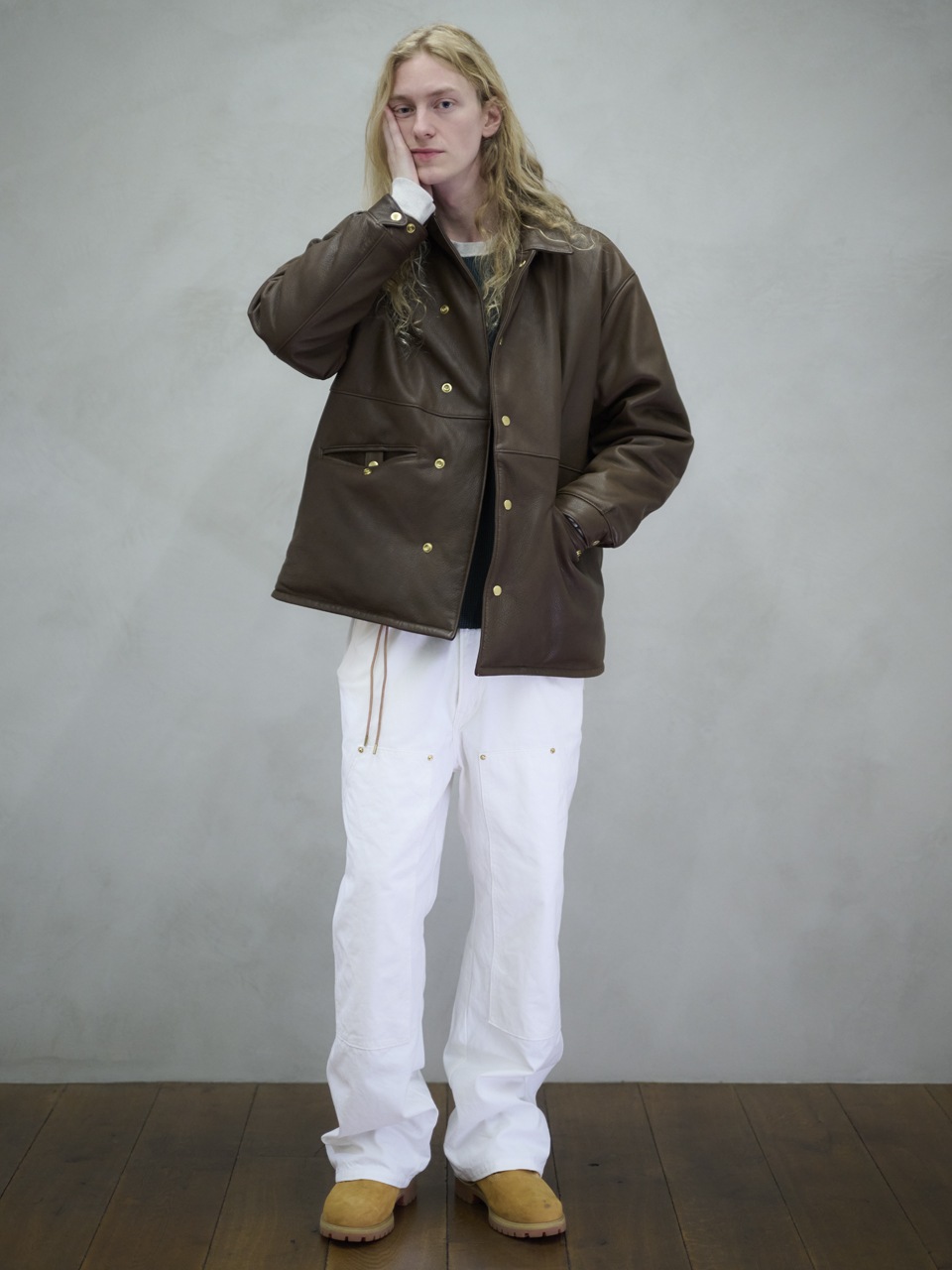 UNUSED アンユーズド 25AW UW1176 Double knee duck pants (BROWN)