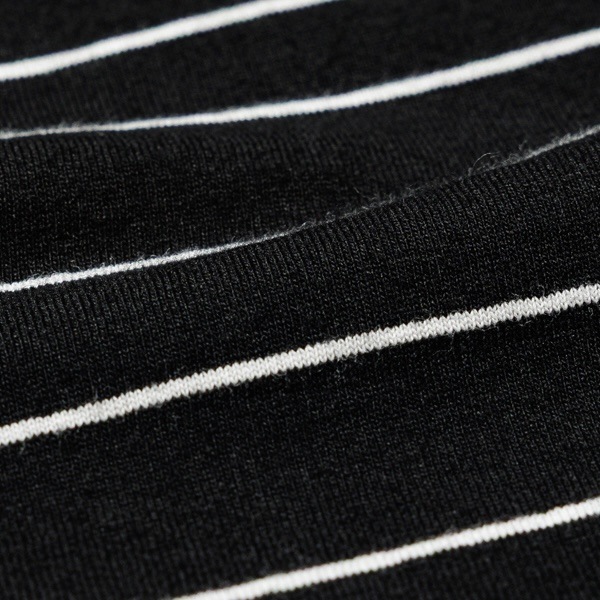 UNUSED アンユーズド 26SS US2543 Border short sleeve T-shirt (BLACK)