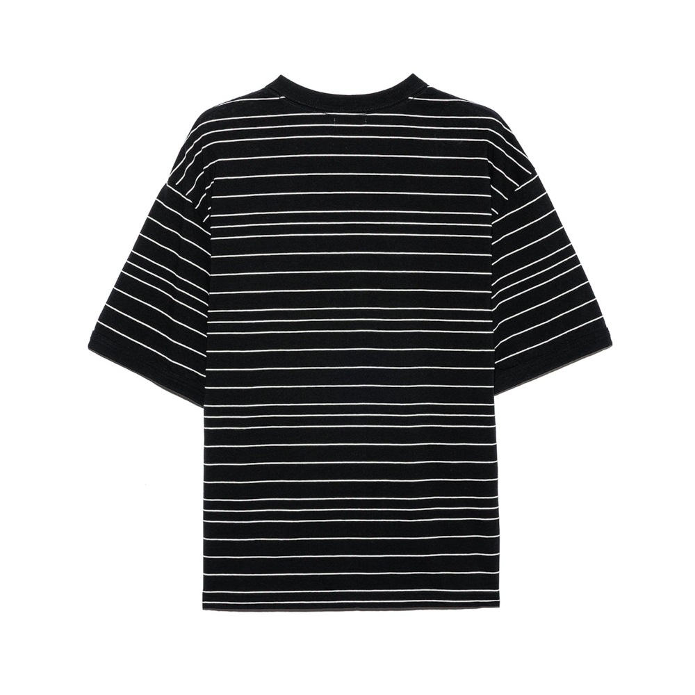 UNUSED アンユーズド 26SS US2543 Border short sleeve T-shirt (BLACK)