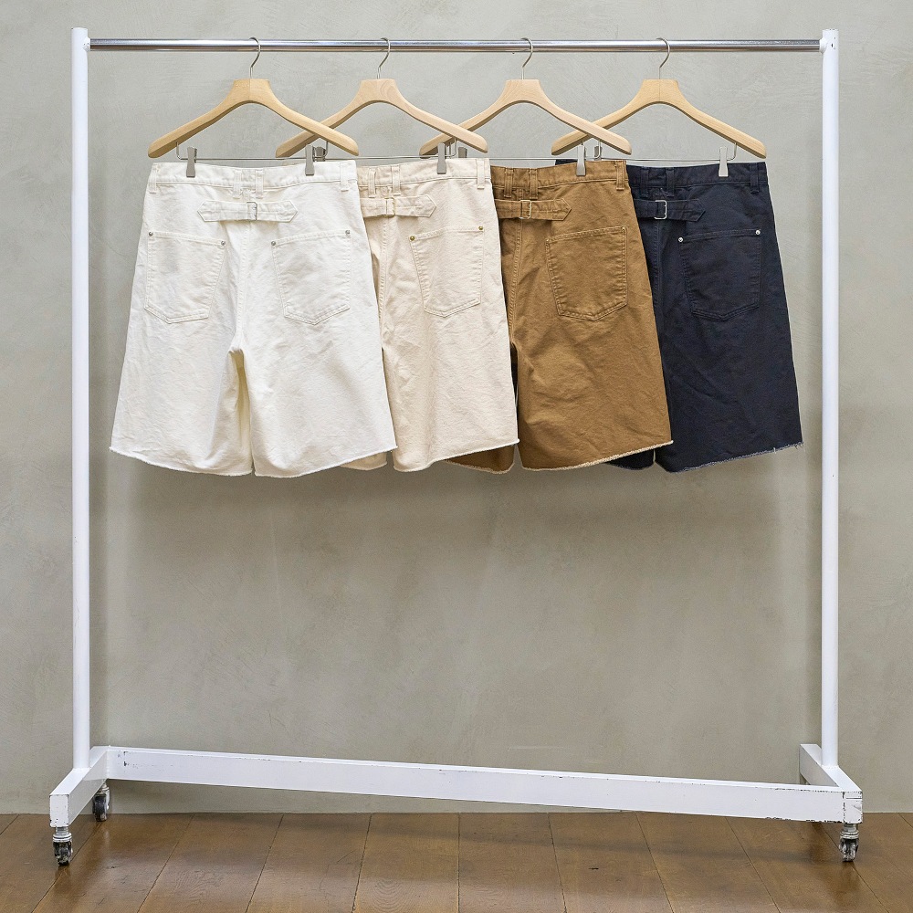 UNUSED アンユーズド 26SS UW1191 Double knee duck shorts (BLACK)