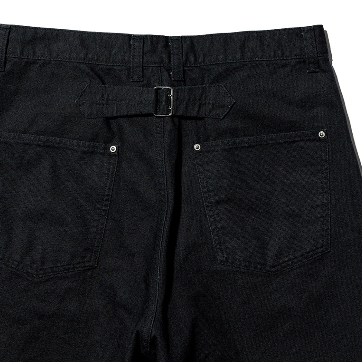 UNUSED アンユーズド 26SS UW1191 Double knee duck shorts (BLACK)