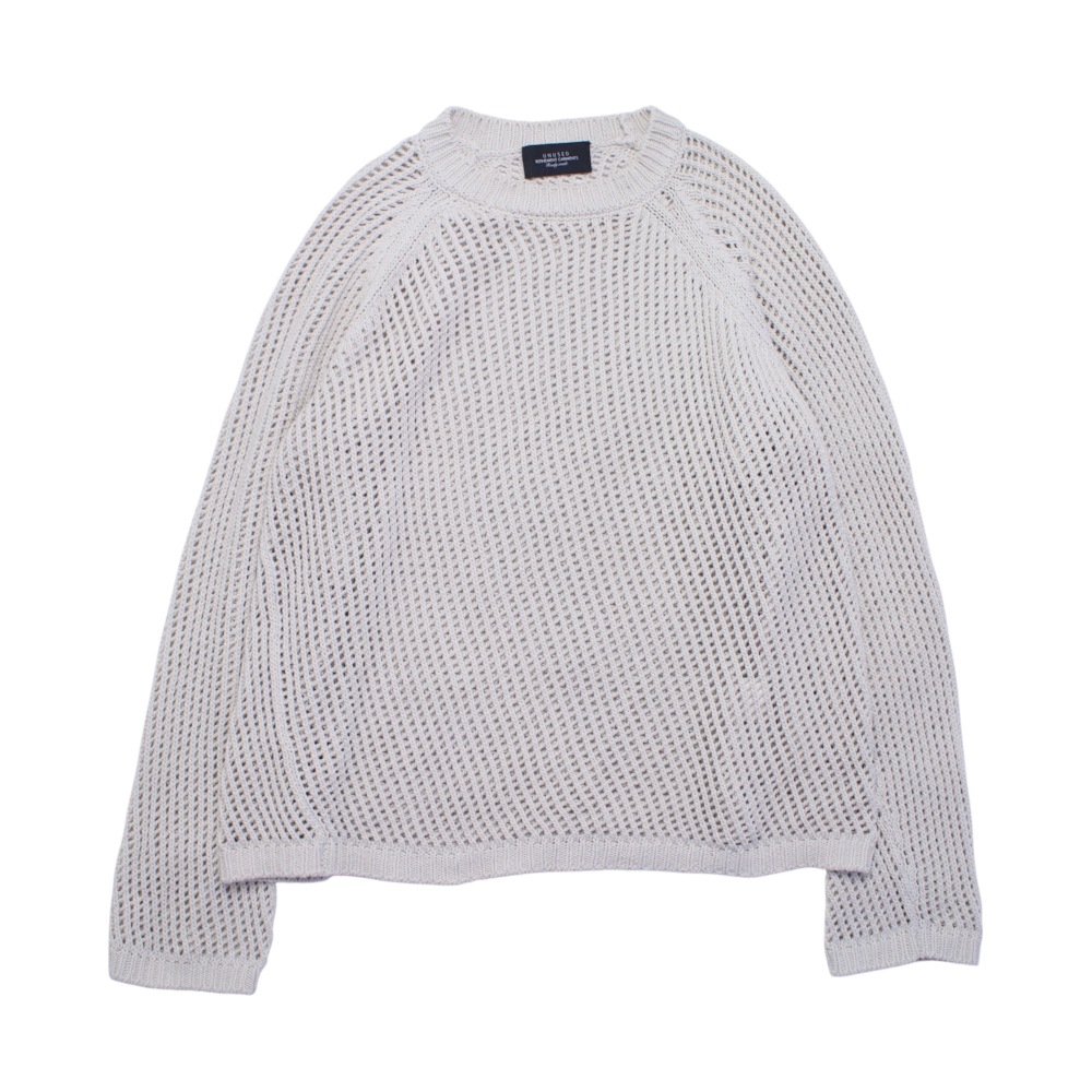 【感謝価格】 UNUSED アンユーズド US1988 3G crew neck mesh knit (USED トップス