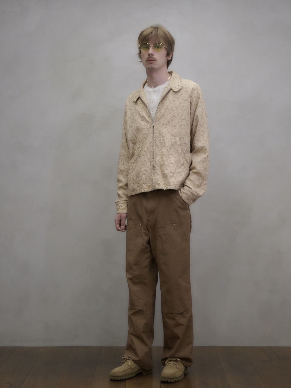 UNUSED アンユーズド 26SS UW1190 Double knee duck pants (NATURAL)