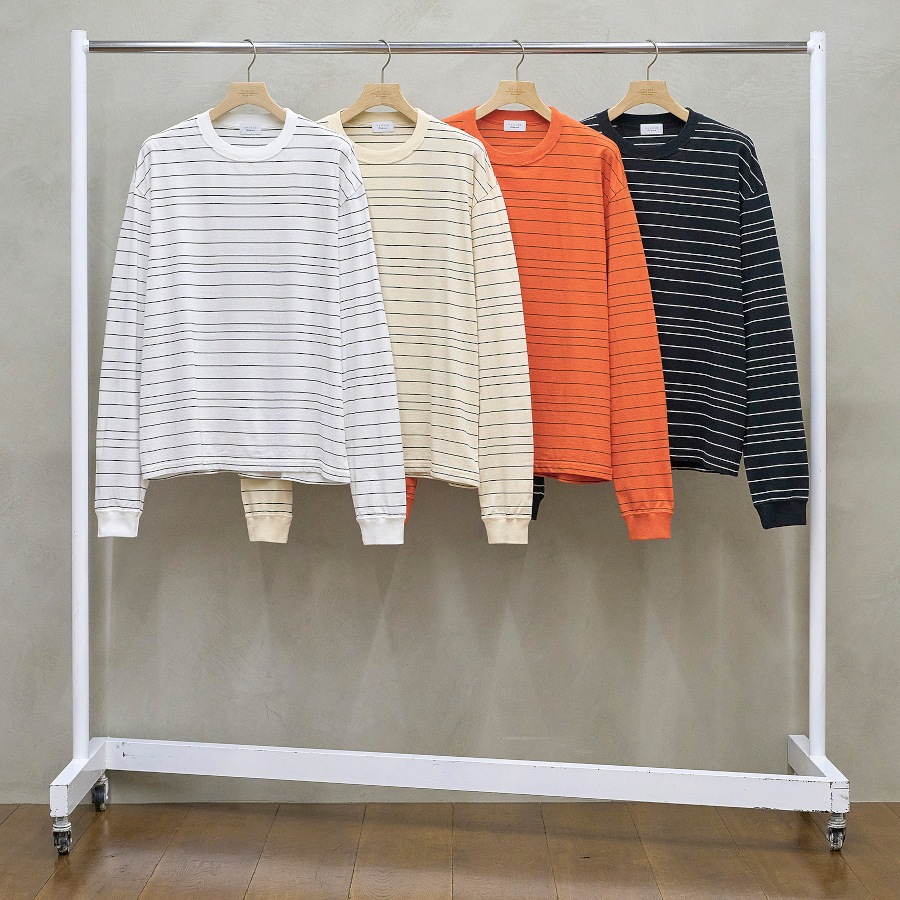 UNUSED アンユーズド 26SS US2544 Border long sleeve T-shirt (BLACK)