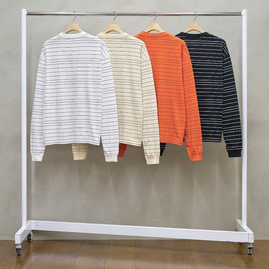 UNUSED アンユーズド 26SS US2544 Border long sleeve T-shirt (BLACK)