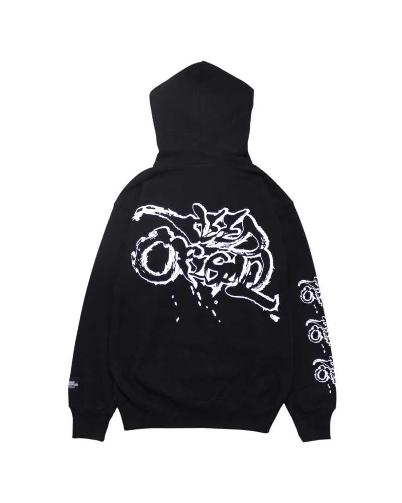NEEDORIGINAL ニードオリジナル shin-calligraphy Design Zip-up hoodie