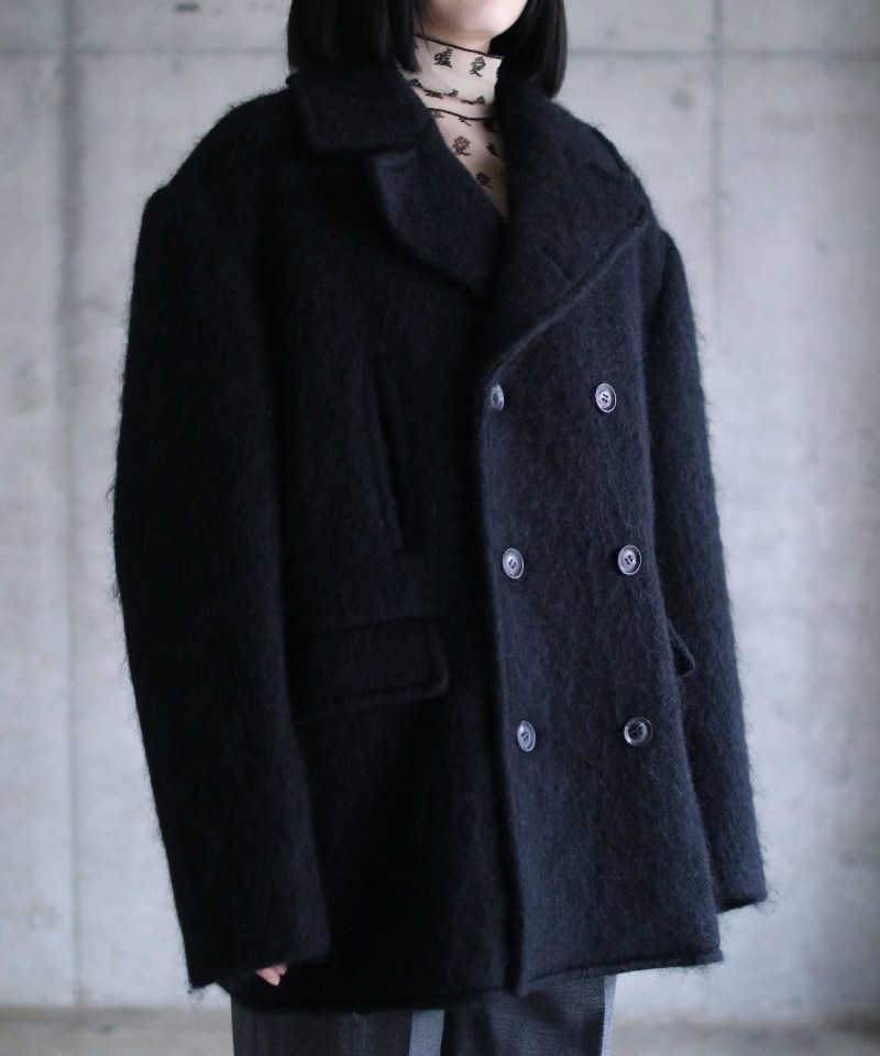 GVGV ジーヴィージーヴィー OVERSIZED PEA COAT (BLACK)