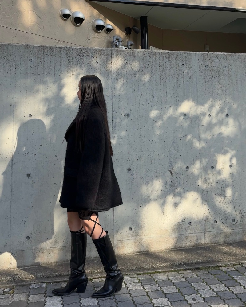GVGV ジーヴィージーヴィー OVERSIZED PEA COAT (BLACK)