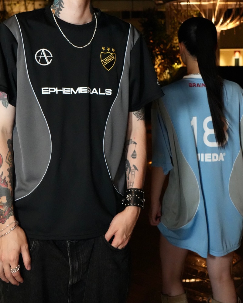 ephemeral エフェメラル SPONSORED GAME SHIRT (BLACK×CHARCOAL)