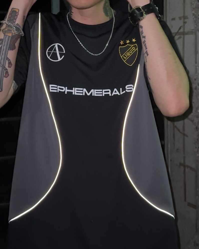 ephemeral エフェメラル SPONSORED GAME SHIRT (BLACK×CHARCOAL)