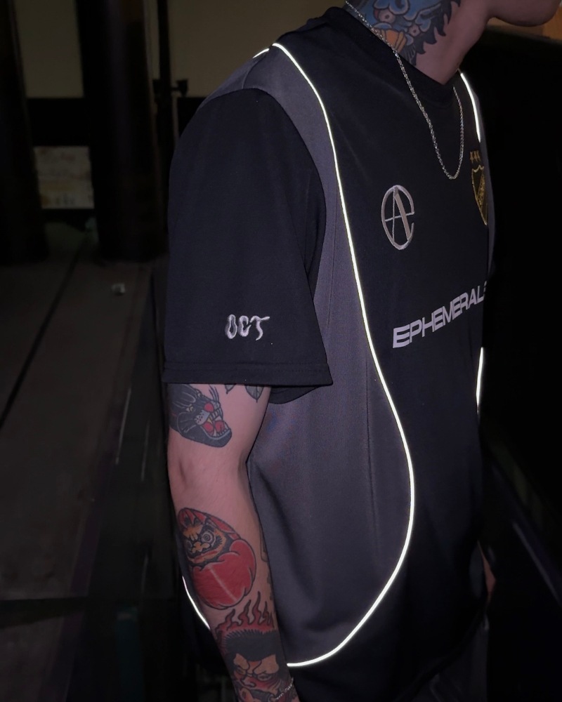 ephemeral エフェメラル SPONSORED GAME SHIRT (BLACK×CHARCOAL)