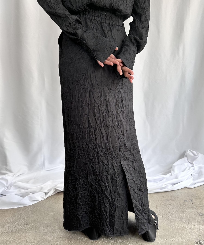 GVGV ジーヴィージーヴィー WRINKLE SATIN SKIRT