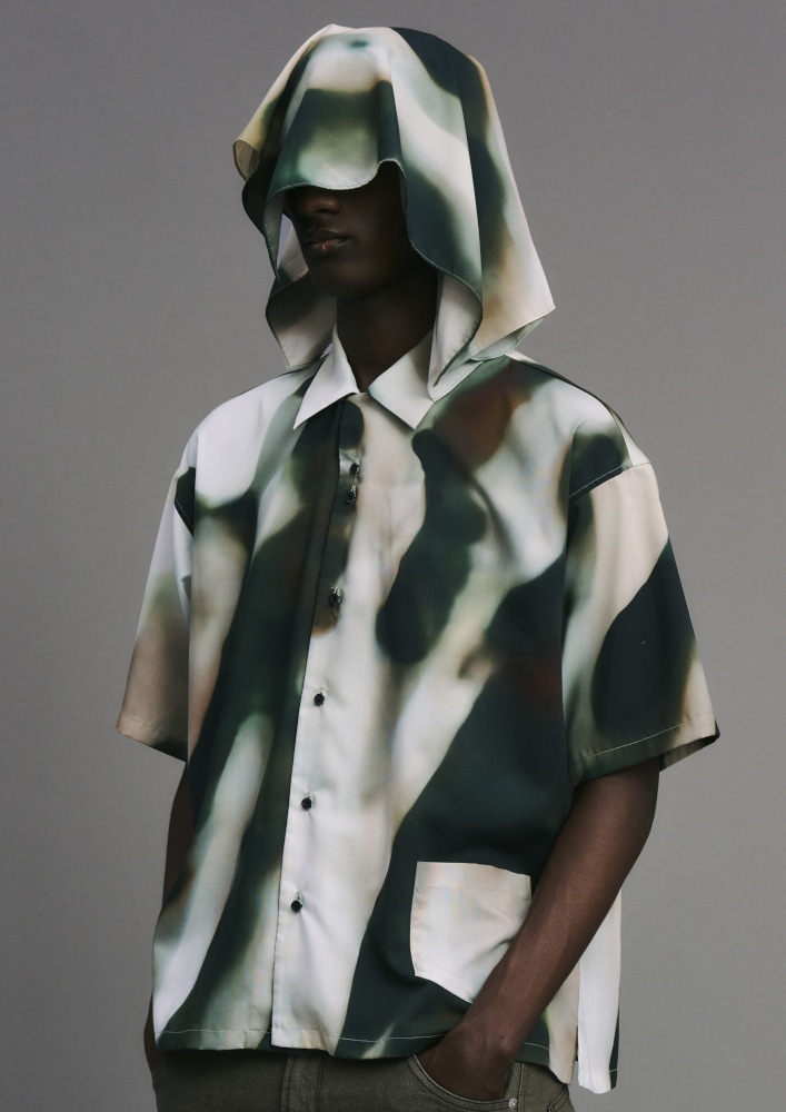 BAL バル BLUR PATTERN SS SHIRT