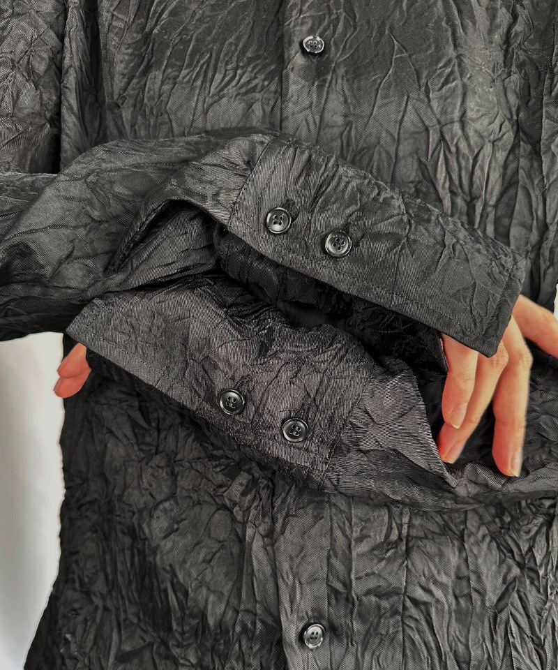 GVGV ジーヴィージーヴィー WRINKLE SATIN SHIRT