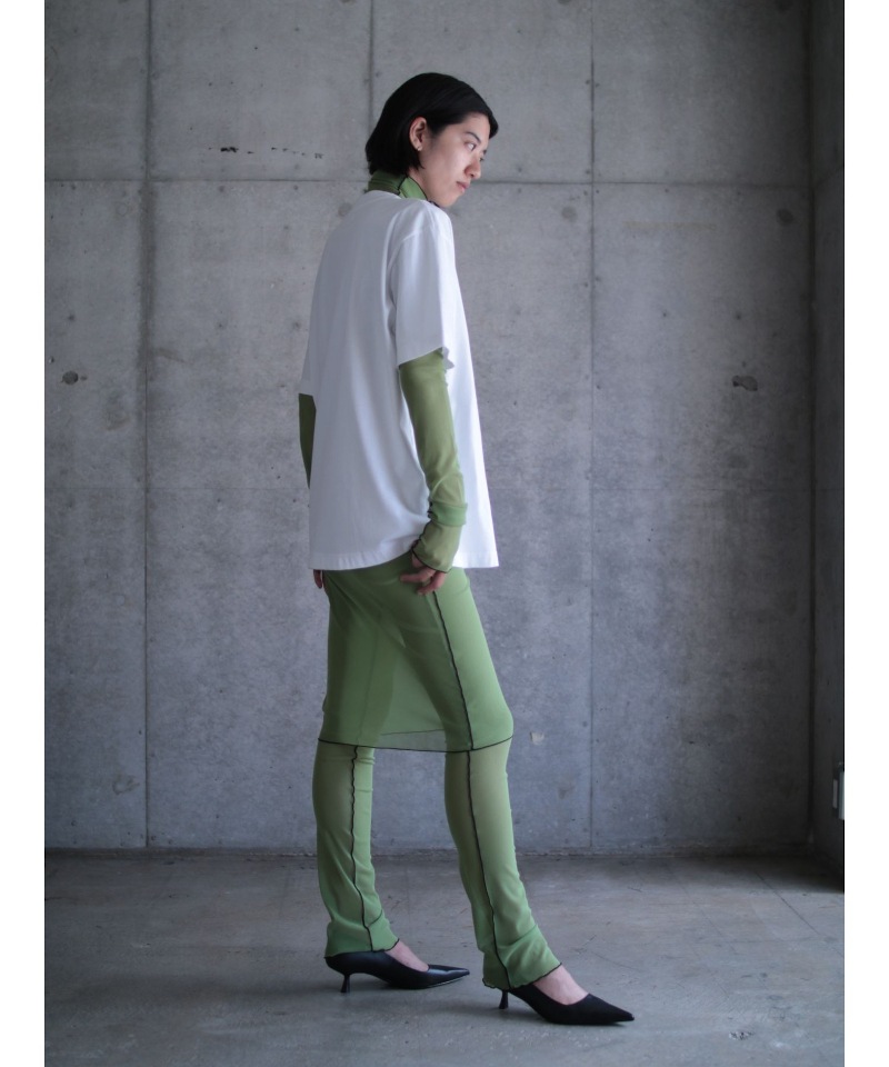 GVGV ジーヴィージーヴィー STRECH TULLE LEGGINGS (GREEN)