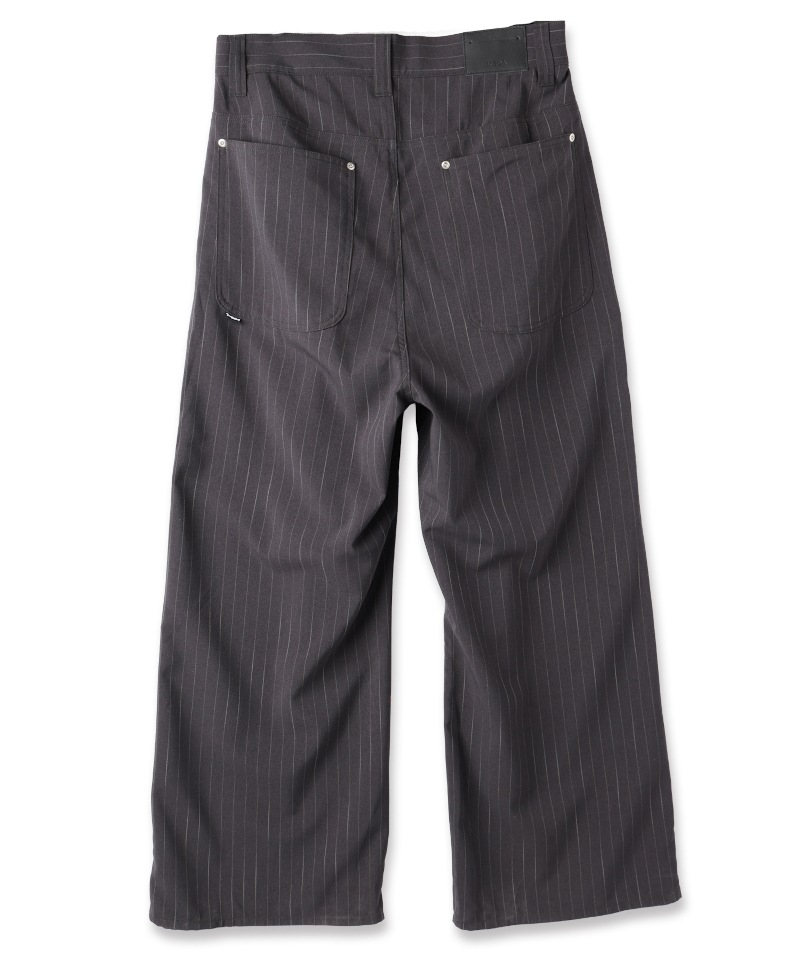 JIEDA ジエダ 26SS STRIPE WIDE ONE TUCK PANTS (GRAY STRIPE) | BRAND