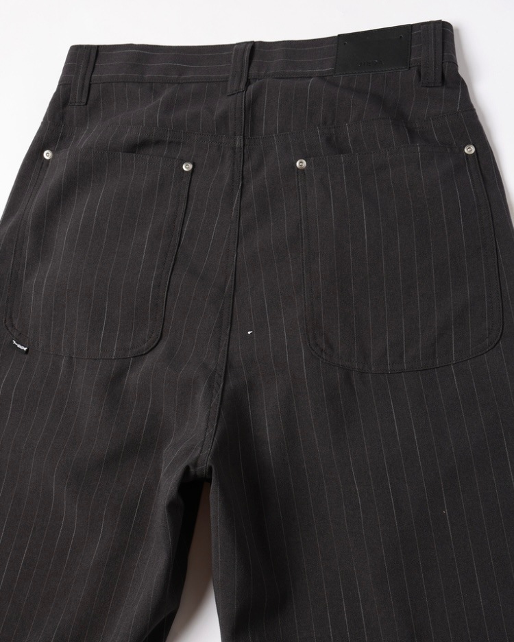 JIEDA ジエダ 26SS STRIPE WIDE ONE TUCK PANTS (GRAY STRIPE)