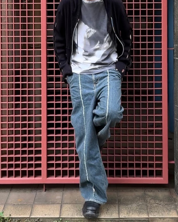 NVRFRGT ネヴァーフォーゲット 24SS CUT OUT RIBBED ZIP-UP HOODIE